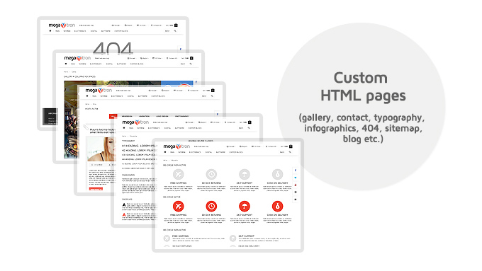 Megatron Custom html pages available