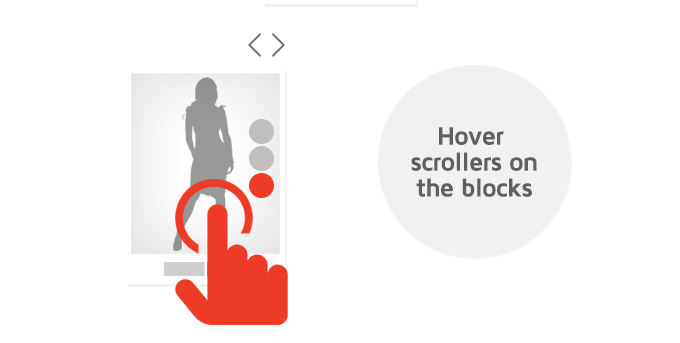 Hover scrolles on the blocks image